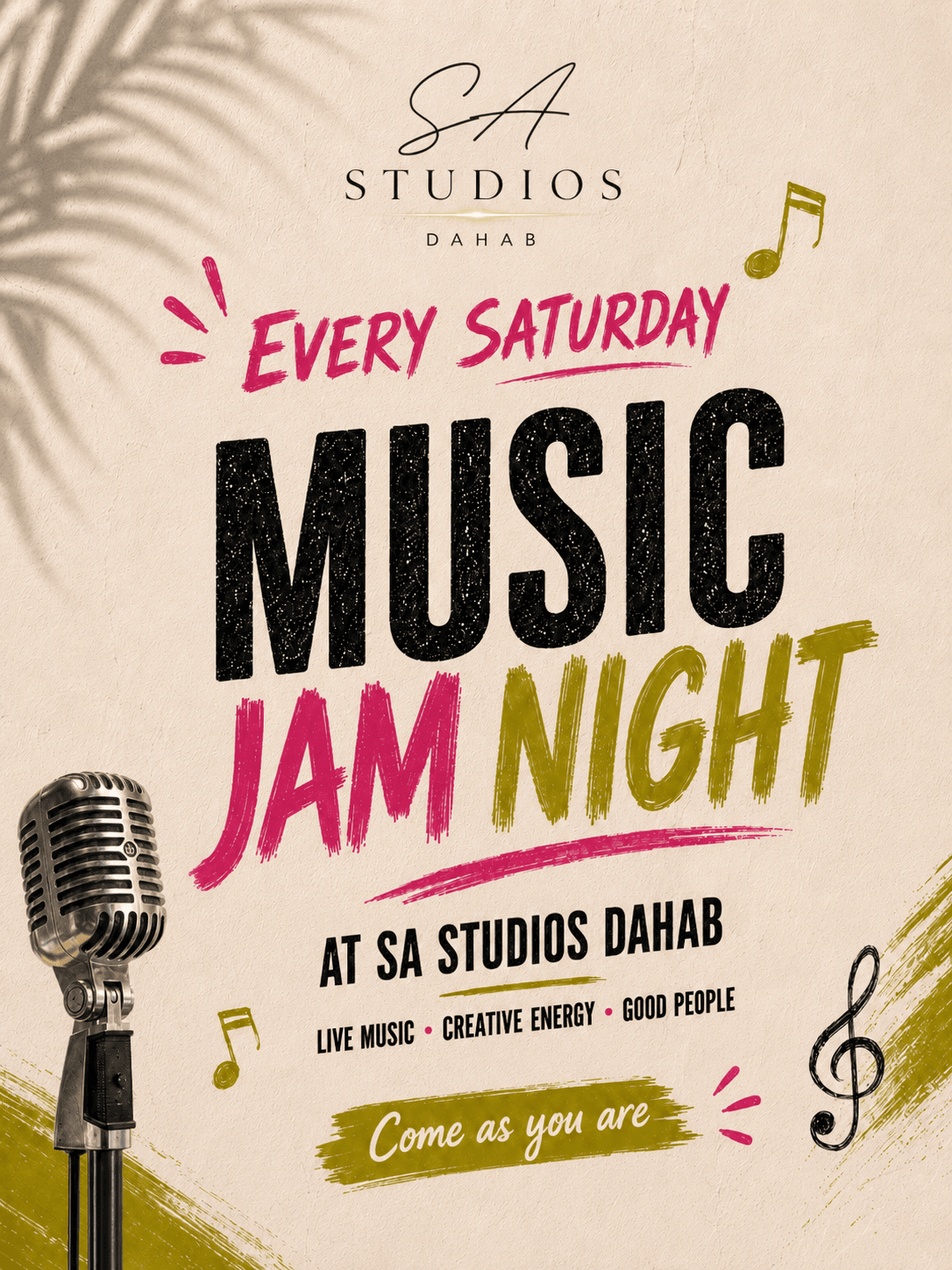 Poster for SATURDAY NIGHT JAM | FREE ENTRY at SA Studios Dahab