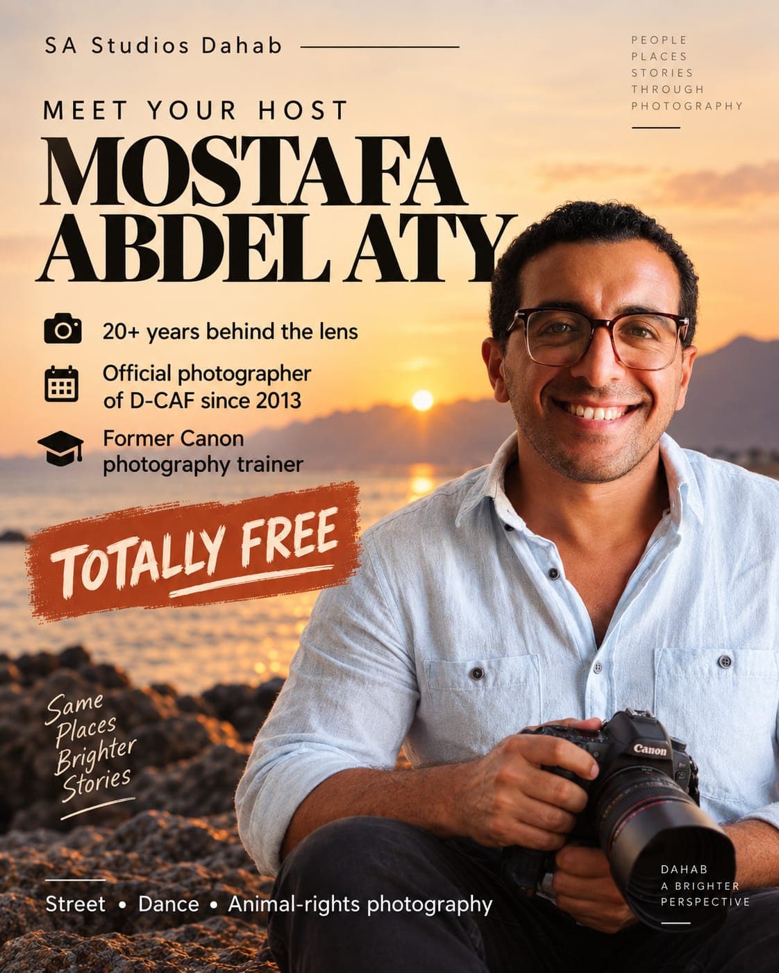 Poster for Tuesday Photowalk — Dahab with Mostafa Abdel Aty at The Lighthouse · Dahab